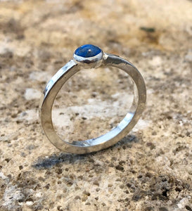 Sterling Silver Lapis Solitaire Ring