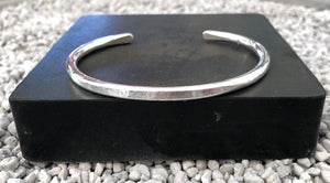 Heavy Solid Sterling Silver Cuff Bracelet - 4.1mm Round - The Scotty -