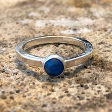 Load image into Gallery viewer, Sterling Silver Lapis Solitaire Ring
