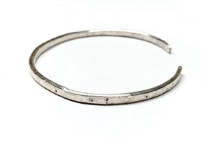 Sterling Silver Matt Cuff Bracelet - 10 Gauge