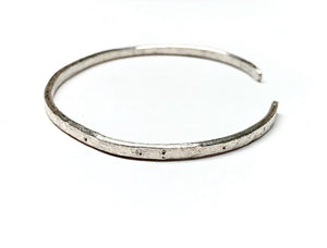 Matte Textured Sterling Silver Cuff Bracelet