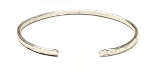 Matte Textured Sterling Silver Cuff Bracelet