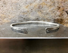 Load image into Gallery viewer, Matte Textured Sterling Silver Cuff Bracelet
