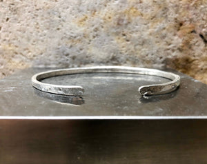 Matte Textured Sterling Silver Cuff Bracelet