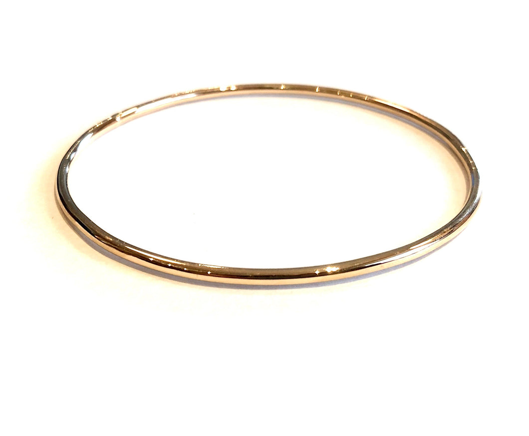 14K Gold Bangle Bracelet - 3.25mm Thick
