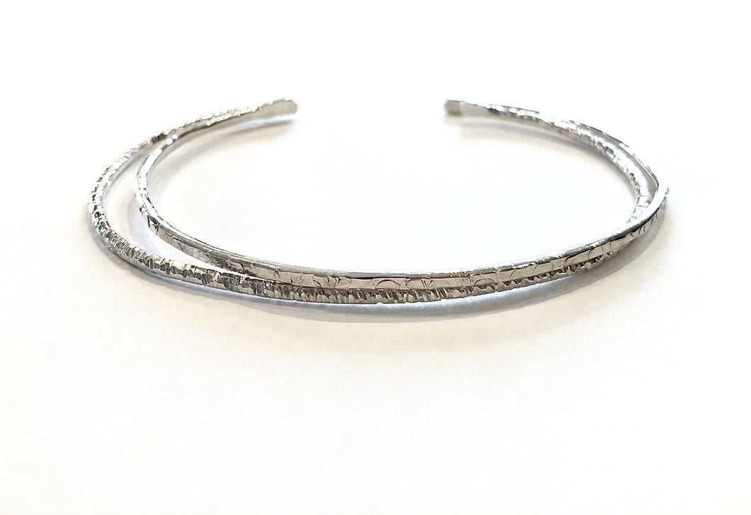 Textured Sterling Bracelet Set