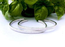 Load image into Gallery viewer, Thick Silver Mat Cuff Bracelet, Personalization Available - 4.2mm Wide
