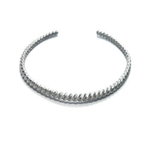 Load image into Gallery viewer, Twisted 925 Sterling Silver Matte Bracelet - 3mm Wide
