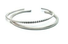 Load image into Gallery viewer, Twisted 925 Sterling Silver Matte Bracelet - 3mm Wide
