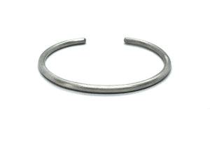 Solid Sterling Silver Matte Cuff Bracelet - 3mm Round