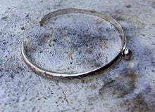 Load image into Gallery viewer, Custom Birthstone and Sterling Silver Cuff Bracelets - 3.1mm Wide
