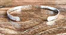 Load image into Gallery viewer, Wide Textured Sterling Silver Cuff Bracelet
