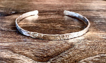 Load image into Gallery viewer, Wide Textured Sterling Silver Cuff Bracelet
