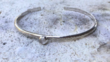 Load image into Gallery viewer, Custom Birthstone and Sterling Silver Cuff Bracelets - 3.1mm Wide
