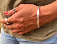 Load image into Gallery viewer, Hand Forged Sterling Silver Cuff Bracelet - 4.2mm
