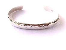 Load image into Gallery viewer, Sterling Silver Hammered Cuff Bracelet - 6mm Wide
