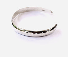 Load image into Gallery viewer, Sterling Silver Hammered Cuff Bracelet - 6mm Wide
