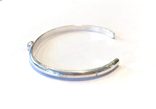 Load image into Gallery viewer, Personalized Lapis and Sterling Silver Bracelet - 6mm wide
