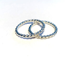 Natural Swiss Blue Topaz Ring Set