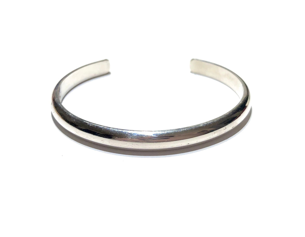 Thick Solid Sterling Silver Cuff Bracelet - 5.2mm