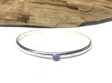 Load image into Gallery viewer, Genuine Amethyst Sterling Silver Cuff Bracelet
