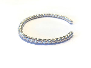 Heavy Sterling Silver Twisted Cuff Bracelet - 4.1mm Wide