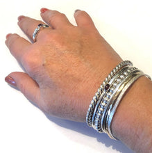 Load image into Gallery viewer, Heavy Sterling Silver Twisted Cuff Bracelet - 4.1mm Wide
