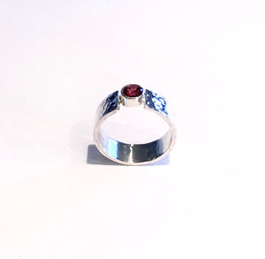 Garnet Solitaire Ring