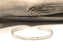 Load image into Gallery viewer, Sterling Silver Thick Hammered Cuff Bracelet - 4.4mm Wide
