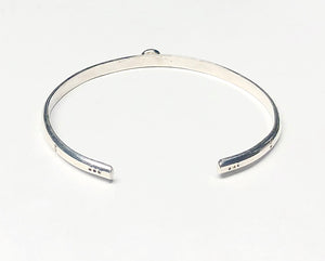 Genuine Amethyst Sterling Silver Cuff Bracelet