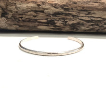 Load image into Gallery viewer, Personalized Sterling Silver Textured Cuff - 4 mm Wide
