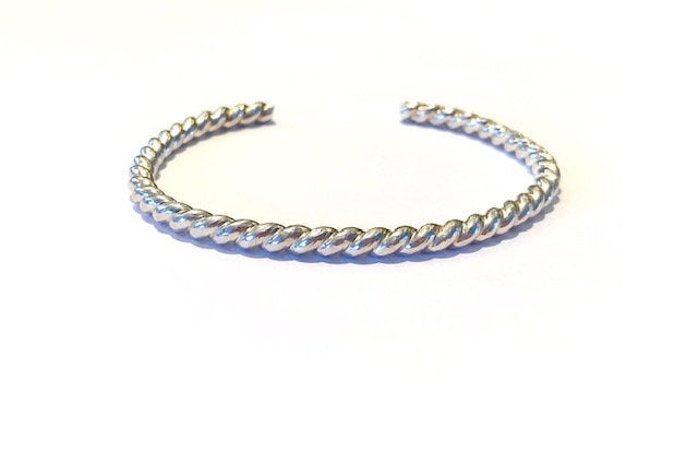 Heavy Sterling Silver Twisted Cuff Bracelet - 4.1mm Wide