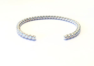 Heavy Sterling Silver Twisted Cuff Bracelet - 4.1mm Wide