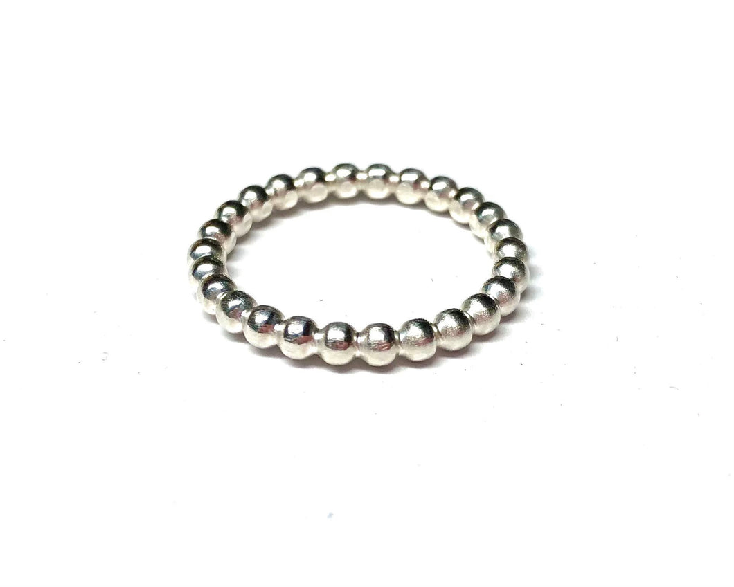 Sterling Silver Ring - Beaded Style