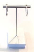 Load image into Gallery viewer, Large Textured Sterling Silver Hoop Earrings
