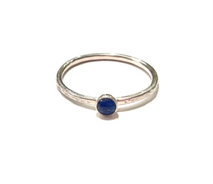 Natural Gemstone and Sterling Ring - Pick your Gemstone