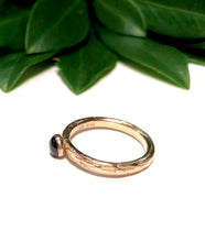 Load image into Gallery viewer, Genuine Garnet and Gold Solitaire Ring
