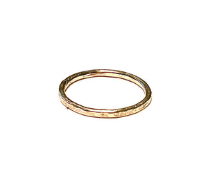 Gold and Aquamarine Ring Set