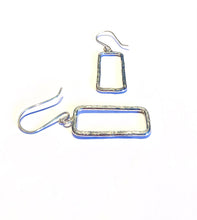 Load image into Gallery viewer, Modern Textured Sterling Silver Hanging Earrings
