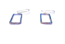 Load image into Gallery viewer, Modern Textured Sterling Silver Hanging Earrings
