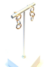 Load image into Gallery viewer, Unique Gold and Sterling Silver Hanging Stud Earrings
