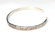 Load image into Gallery viewer, Textured Sterling Silver Cuff Bracelet - 4.8mm
