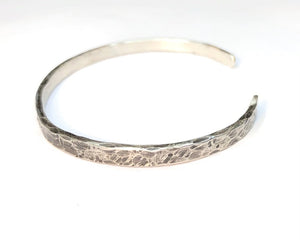 Textured Sterling Silver Cuff Bracelet - 4.8mm