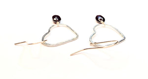 In Love Earrings - Genuine Garnets