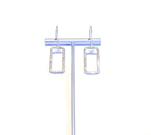 Load image into Gallery viewer, Modern Textured Sterling Silver Hanging Earrings
