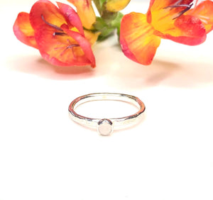 Natural Moonstone Solitaire Ring