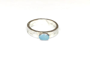 Gold and Silver Ethiopian Opal Ring Set
