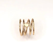 Load image into Gallery viewer, Gold Spiral Moonstone Ring
