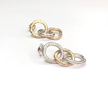 Load image into Gallery viewer, Unique Gold and Sterling Silver Hanging Stud Earrings
