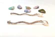 Load image into Gallery viewer, Wavy Genuine Pearl and Sterling Silver Drop Earrings
